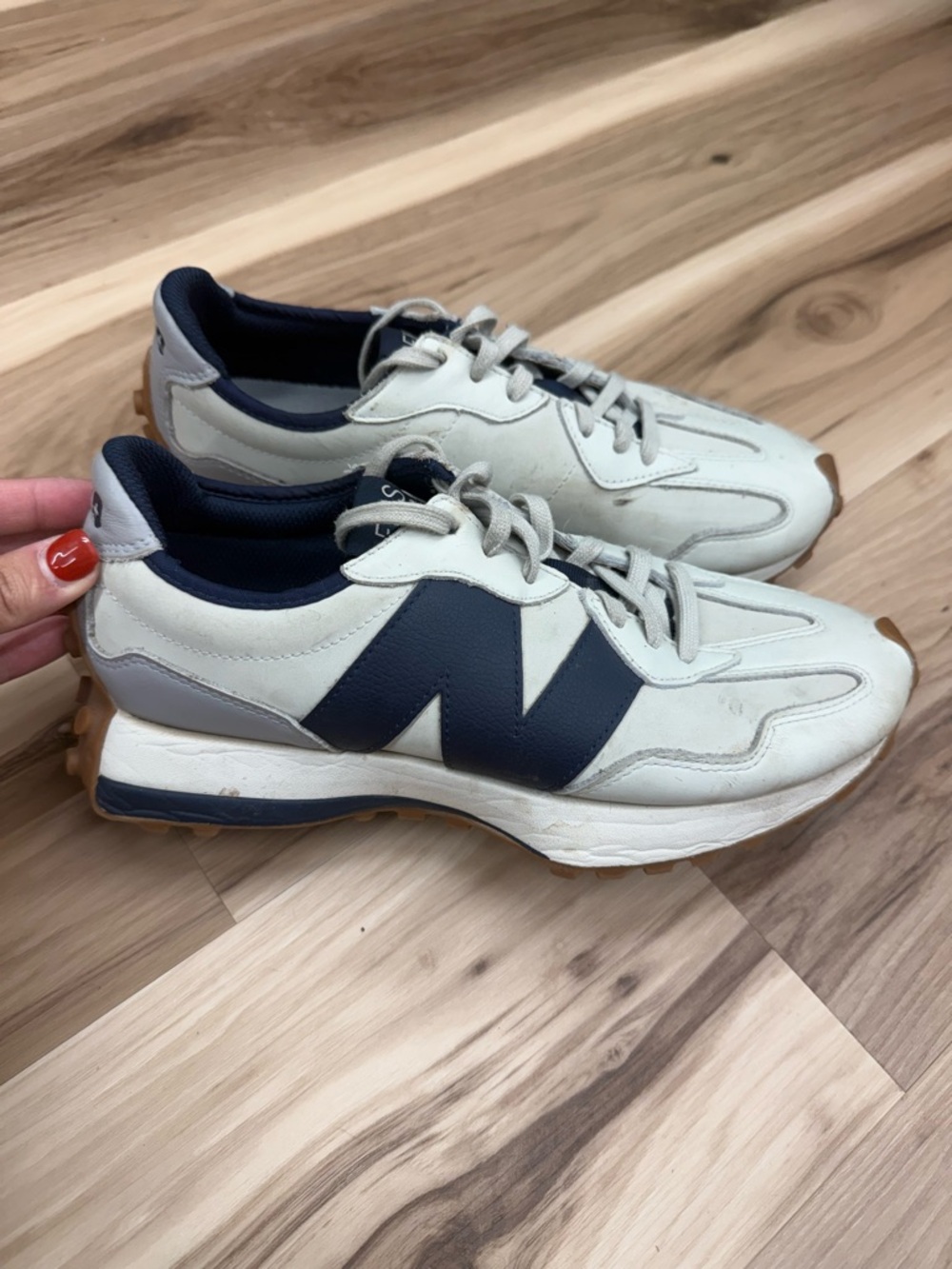 New Balance x Figs White and Navy Men's Athletic Sneakers